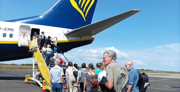 Leaving Cap d'Agde airport.