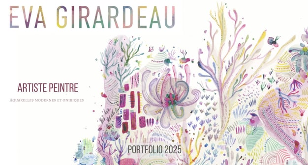 Page d'accueil du portfolio d'aquarelle de l'artiste Eva Girardeau