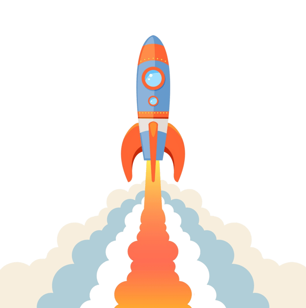 une fusée qui décolle pour voyage dans l'espace