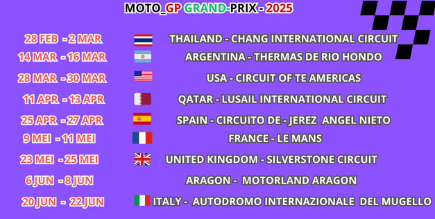 jadwal motogp musim 2025