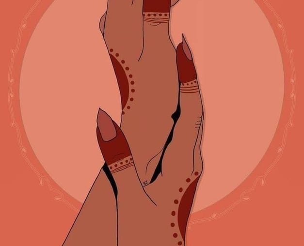 hands with mehandi
