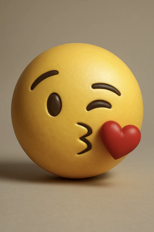 Emoji bisous en 3D pour Journée mondiale