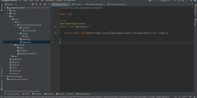 Spring boot project Application class open in Intellij IDEA