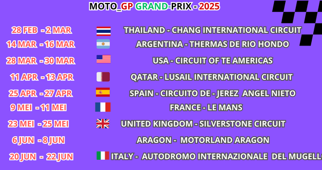 schedule motogp 2025