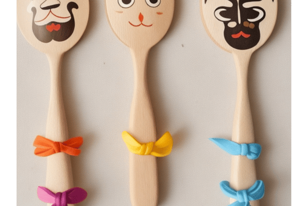 painted wooden spoons