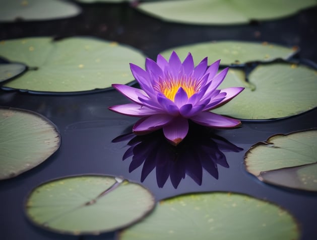 white lotus flower on water