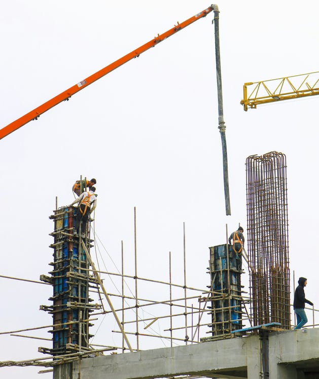 image of staff at construction work site