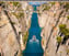 Vista do canal de corinto em Piraeus.