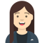 a woman with a smile on her face