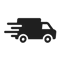 symbol of a truck in moving to communicate fast delivery from kitchenrta.ca