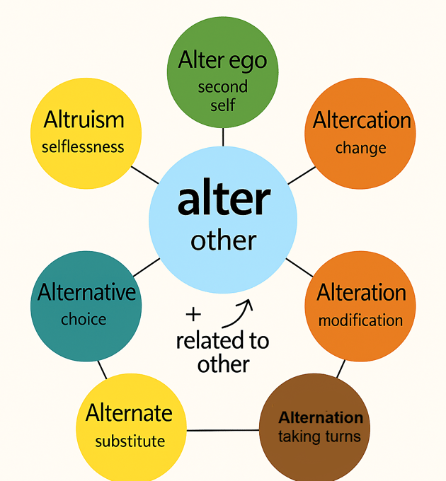 Alter root word Word Power Made Easy Chart