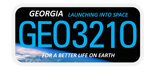 Georgia Space License Plate