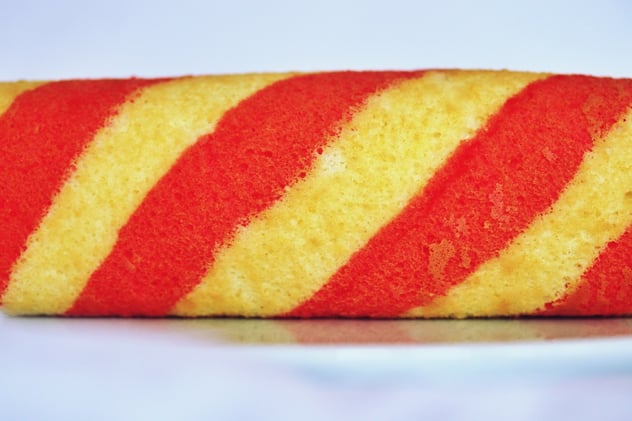 Strawberries & Cream Swiss Roll Cake