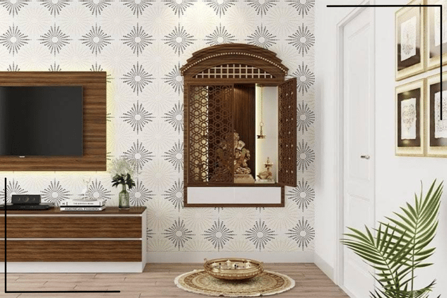 Wall-Mounted Mandir Design