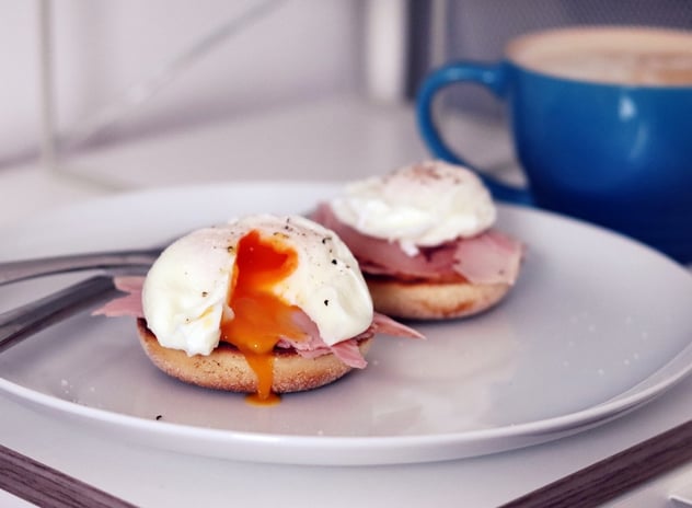 English Muffins with poached eggs