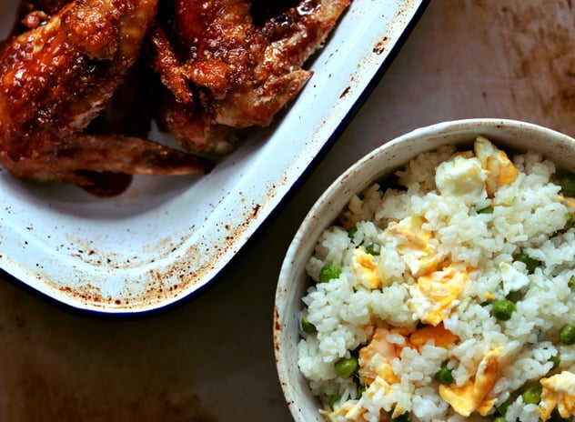 Garlic & Soy Wings & Egg Fried Rice