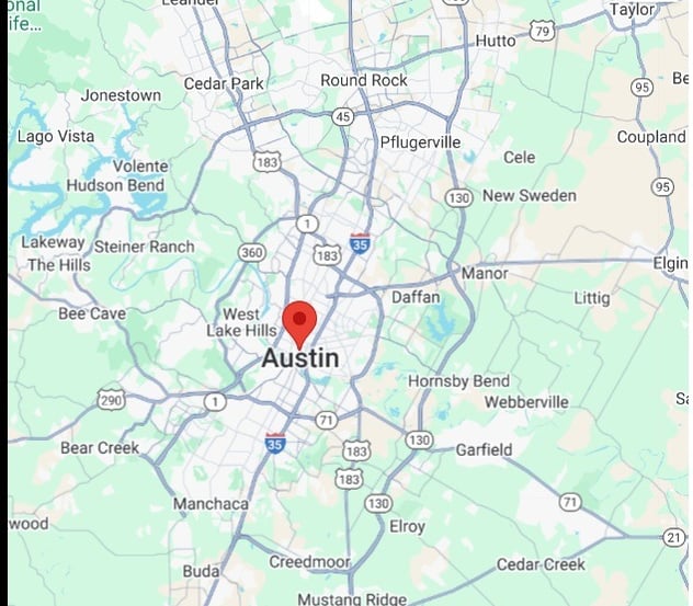 Map of Austin tow area