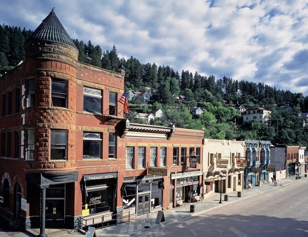 City street of Deadwood, South Dakota