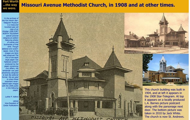 Saint Andrews UMC building in 1908.