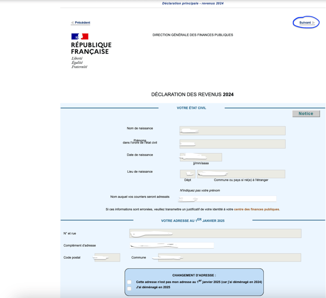 déclaration impot sur le revenu