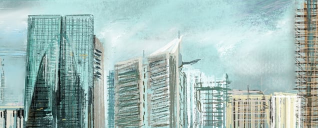 Digital postcard - Miami skyline