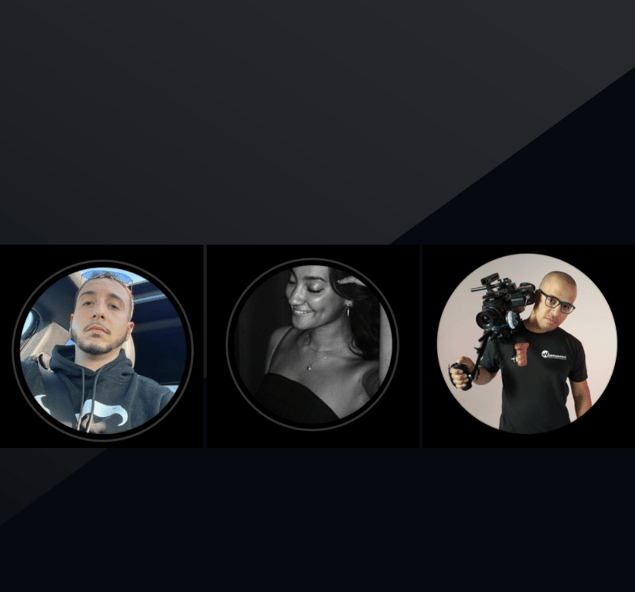 a group of four different pictures of a man