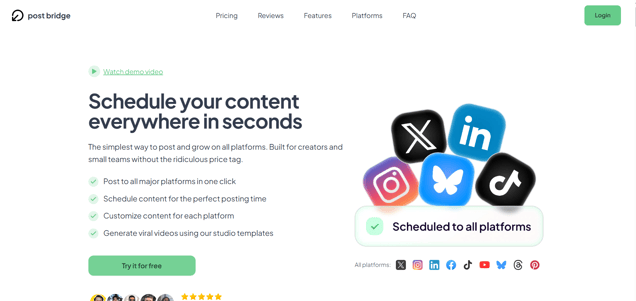 Post on all social media with Post bridge