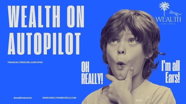 a man with a finger on his finger and a sign that says wealth on it