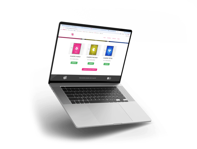 mockup pagina web geeks cave