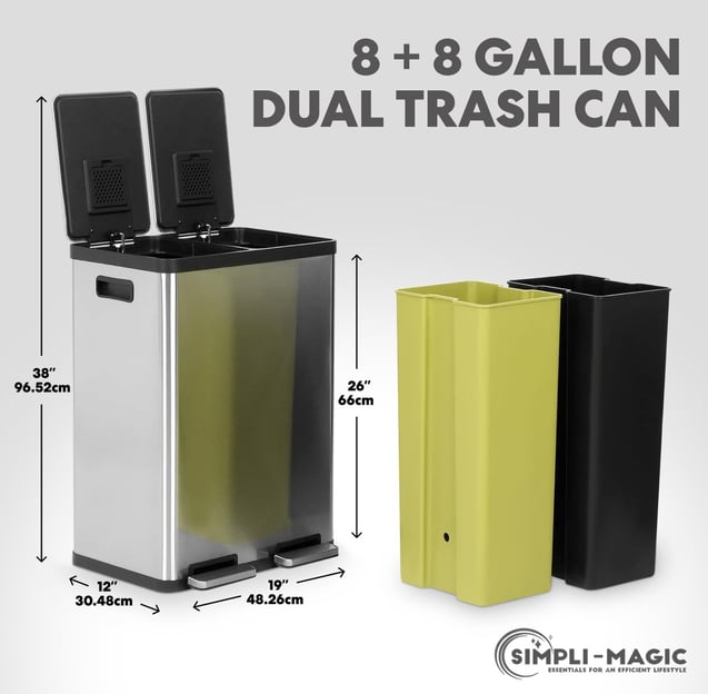 SIMPLI-MAGIC 60 Liter Trash Can