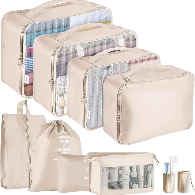 Organisateur de Valise,Lot de 9 Organiseurs de Bagage pour Voyage