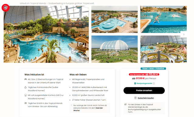 travelcircus deal tropical island