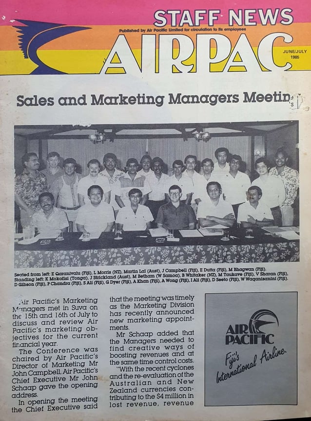 Origins of Air Pak Freight Services - Mahendra Bhagwan, Marketing Manager from AIRPAC STAFF NEWS 1985