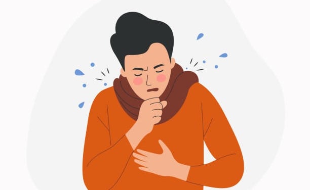 a man with a cold weather coat holding his hand to his chest