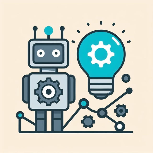 a robot with a light bulb 