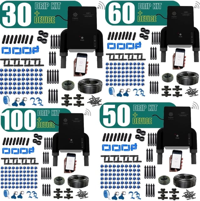 irrigator drip irrigation kit free with wifi garden timer plants 16mm pipe 4mm pipe stack