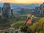 Vista das montanhas e monastérios em Meteroa.