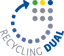 Recycled Dual - a circular shaped logo with a circular shaped object
