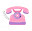 a pink telephone booth with a pink phone phone