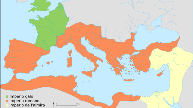 mapa a la muerte de galieno