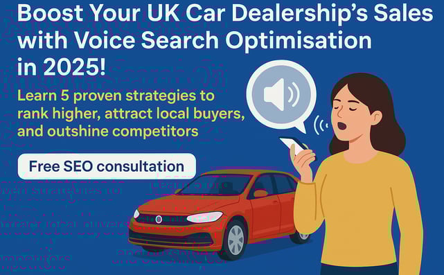 Boost your UK car dealership's sales with voice search optimisation in 2025 with JJSEO