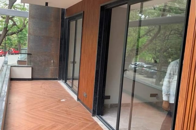 Perfectly Designed and Spacious Balcony of 3 BHK Luxury Builder Floor in Vasant Kunj, Shanti Kunj
