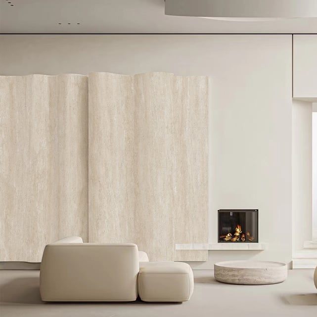 The Milan travertine soft stone for livingroom application