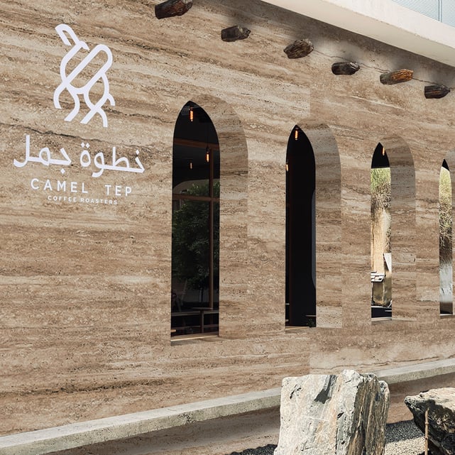 Line travertine sinoflexistone for coffee bar