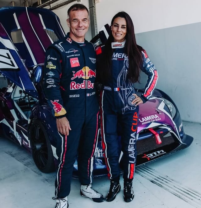 Sébastien Loeb et sa femme Laurène Godey