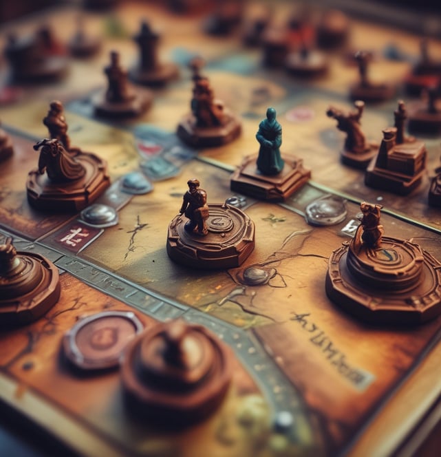 A hand holding a smartphone displaying a mobile app interface with a 'Match' notification. The screen shows profile pictures and chat options in a colorful design. The background is blurred with large text in blue and white.