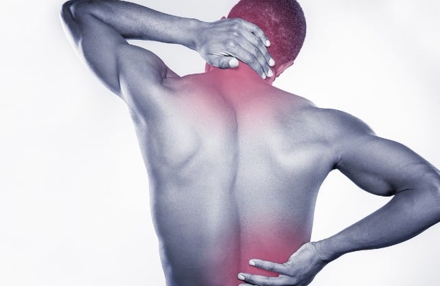 a man with a back pain Espace myo
