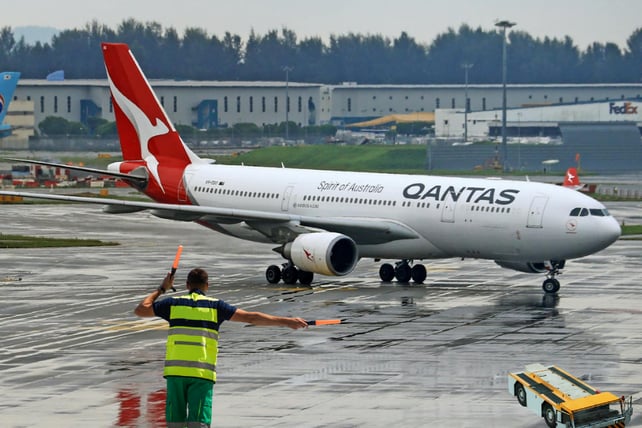 Qantas Plane Landed