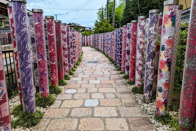 Kimono Forest at Arashiyama Station in Kyoto