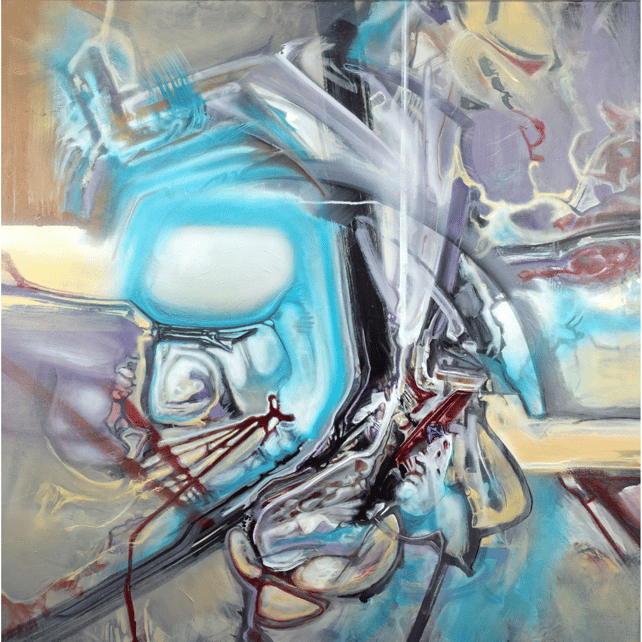 An acrylic abstract painting by Eric Stiles.